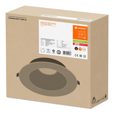 Panel LED Oprawa Podtynkowa Punktowa 21W 2520lm 4000K Neutralna Ściemnialna Oczko Spot Biały Downlight Ledvance