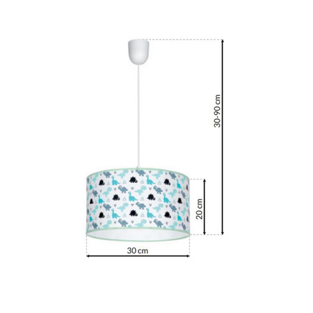 Lampa Wisząca Sufitowa DINO 1xE27 Milagro