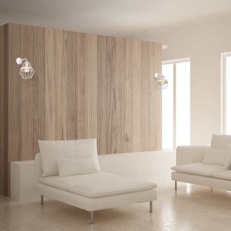 Lampa Ścienna Kinkiet CLIFF Biała 1xE27 Milagro