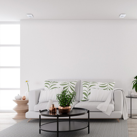 Oprawa Sufitowa Podtynkowa Halogenowa SPOT GU10 Nusa Square Ruchoma Kwadratowa Biała