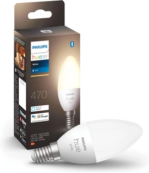 Żarówka LED E14 Świeczka B39 5.5W = 40W 470lm 2700K Biała Ciepła SMART Inteligentna Bluetooth ZigBee White Philips HUE
