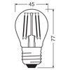 Żarówka LED P45 Kulka E27 3.4W = 40W 470lm 4000K Neutralna CRI90 300° Filament Ściemnialna SUPERSTAR PLUS CLASSIC Osram