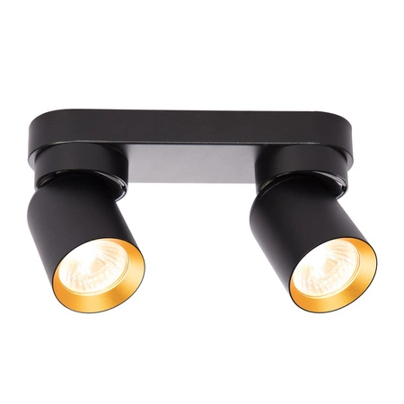 Lampa Sufitowa ANDY 2xGU10 Czarny Złoty Milagro