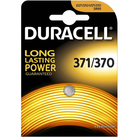 BATERIA SREBROWANA GUZIKOWA DURACELL 370 371 SR69 1.5V Blister 1szt