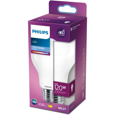 Żarówka LED E27 A67 13W = 120W 2000lm 6500K Zimna FILAMENT LED Classic Philips