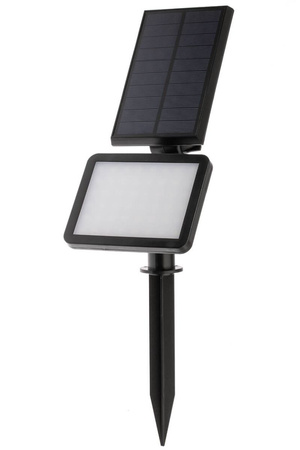 Naświetlacz Solarny LED WBIJANY Reflektor 3W 5500-6000K Zimna IP54 Czarny Masterled Czujnik