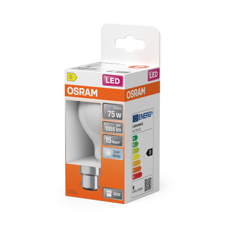 Żarówka LED A60 B22d 7.5W = 75W 1055lm 4000K Neutralna 300° Retrofit Filament CLASSIC Osram