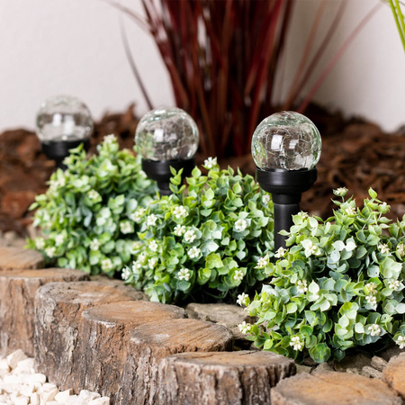 Lampa Solarna Ogrodowa LED Wbijana 5500-6000K IP44 33cm Czujnik Zmierzchu