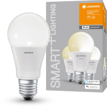Żarówka LED E27 9W = 60W 806lm Ściemnialna SMART+ WiFi Classic Ledvance