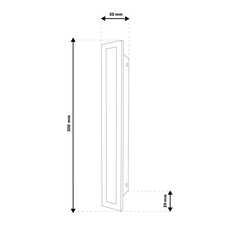 Lampa Ogrodowa LED Natynkowa OLIO Kinkiet Elewacyjny Ścienny 9W 4000K 30cm IP65 LUMILED