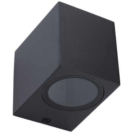 Kinkiet Ogrodowy Elewacyjny Lampa Zewnętrzna GU10 ALLIUM Czarna Kwadrat LUMILED