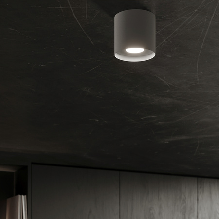 Lampa Sufitowa Oprawa Natynkowa SPOT TUBA GU10 Cylindryczna Szara Minimalistyczna Mika Sollux