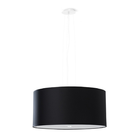Lampa Sufitowa Wisząca Zwis 5x E27 Żyrandol Geometryczna Czarna Minimalistyczna Otto Sollux