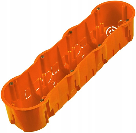 Puszka Elektryczna Poczwórna PK60 Głęboka do Płyt Gipsowych Regips + Wkręty PAWBOL