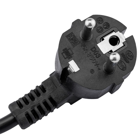 Przedłużacz sieciowy wtyk – gniazdo z uziemieniem 3m 3x1,5mm 16A Czarny ECOLIGHT