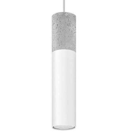 Lampa Sufitowa Wisząca Zwis GU10 Tubularna Biała Szara Nowoczesna Borigio Sollux