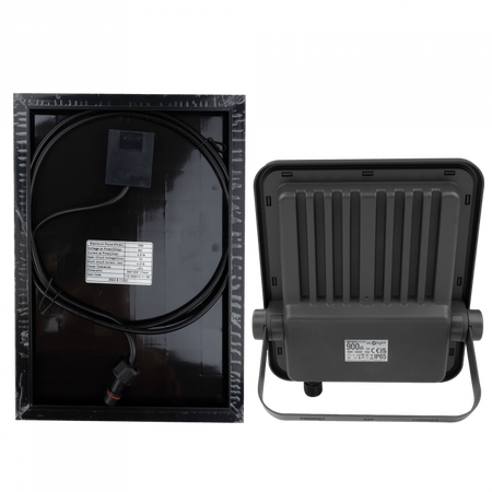 Naświetlacz LED Lampa Reflektor Solarny 100W 900lm 4000K Neutralna IP65 z Czujnikiem Zmierzchu + Pilot Ecolight