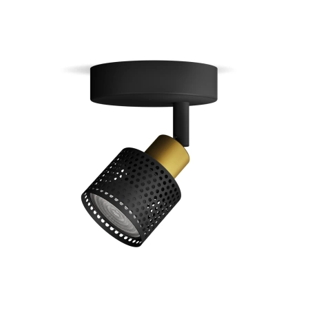 Lampa Ścienna Sufitowa Kinkiet GU10 LED Czarna-Miedziana Niall Philips