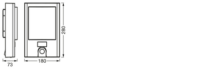 Lampa Ogrodowa LED Podświetlany Numer Domu Kinkiet 22W 3000K Ciepła IP44 SMART+ z Kamerą WiFi z Czujnikiem Ruchu i Zmierzchu Ściemnialna LEDVANCE