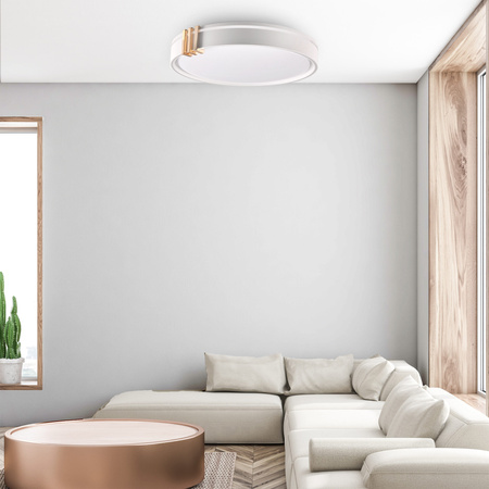 Plafon LED Oprawa Sufitowa 72W 8000lm CCT 120° Biała Szara IP44 Pilot Ściemnialna Arletta Sanico Goldlux