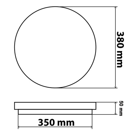 Plafon LED Sufitowy Łazienkowy Lampa Sufitowa KIRO 24W 4000K IP44 Mikrofalowy Czujnik Ruchu MasterLED
