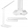Lampka Biurkowa Stołowa Regulowana LED 5W 400lm 3000-4000-6500K CCT Akumulatorowa Szkolna Nocna Ściemnialna Włącznik On/Off Biała Kivo Masterled