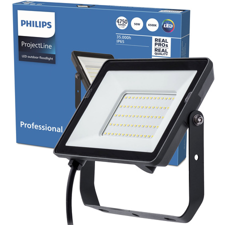 Naświetlacz LED Lampa Reflektor 50W 4750lm 6500K IP65 Czarny ProjectLine Philips