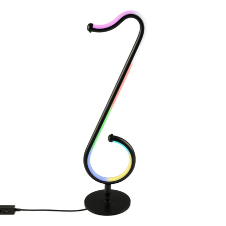 Lampka Biurkowa LED Stołowa Dekoracyjna 15W Czarna Ściemnialna Nutka Sanico Goldlux