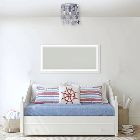 Lampa dziecięca sufitowa niebieska Żyrandol dla dzieci Gwiazdki STAR 3x E27 Metal i kryształki Milagro