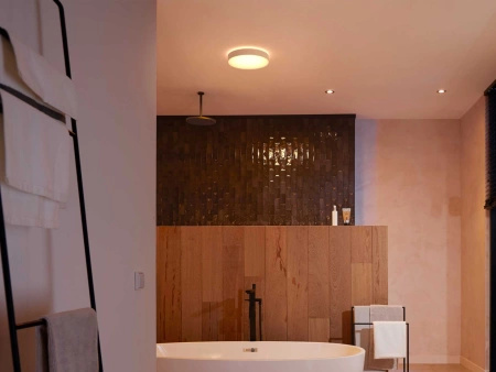 Plafon LED Lampa Sufitowa Natynkowa 19.2W 2450lm IP44 White Ambiance TW Biała 38cm Inteligentna SMART Zigbee Bluetooth Devere Philips HUE