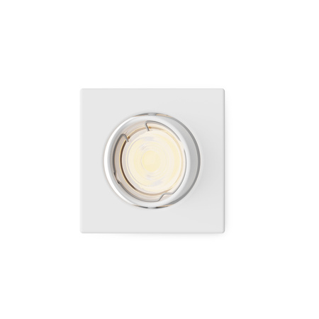 Oprawa Podtynkowa Wpuszczana LED GU10 Ruchoma Aluminiowa Kwadratowa Biała Peridot Philips