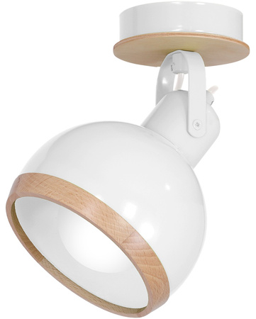 Lampa Ścienna Kinkiet OVAL Biała 1xE27 Milagro