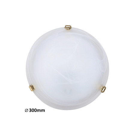 Plafon LED Lampa Sufitowa Oprawa Ścienna Natynkowa E27 Biały Klasyczny Alabastro Rabalux