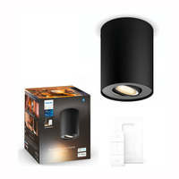 Oprawa Sufitowa Natynkowa LED Spot Pillar Czarny 5W CCT PHILIPS HUE Bluetooth Zigbee + Przełącznik Dimmer Switch