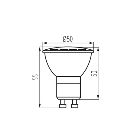 Żarówka LED PAR16 9W = 65W 900lm 6000K Zimna 120° TEDI Kanlux