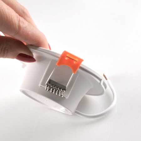 Oprawa Sufitowa Podtynkowa ZOE LED 4,8W 4000K Okrągła Oczko biała + Pierścień biało - srebrny