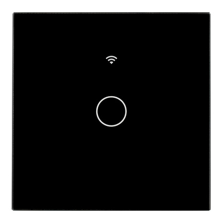 Włącznik szklany DOTYKOWY Wi-Fi LED czarny pojedynczy