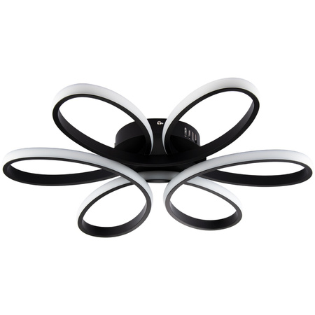 Lampa Sufitowa Żyrandol LED GALAXIS VIRGO 72W czarny + Pilot