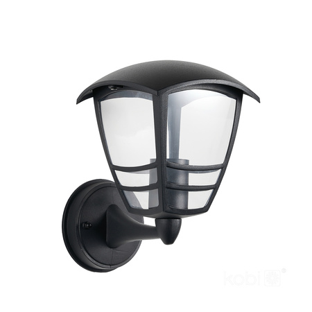 Lampa Ogrodowa Kinkiet Elewacyjny Zewnętrzny E27 IP54 Czarna Tevio Kobi