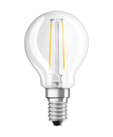 Żarówka LED P45 Kulka E14 1.5W = 15W 136lm 2700K Ciepła 300° Retrofit Filament CLASSIC Osram