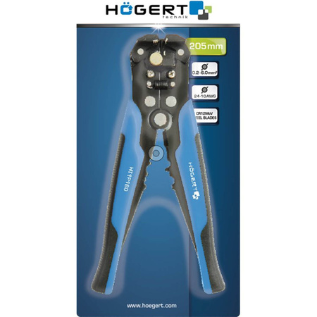 Automatyczny Ściągacz Szczypce Izolacji Przewodów 205mm 0,2 mm? - 6 mm? Hoegert Technik