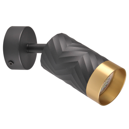 Oprawa Ścienno-Sufitowa Reflektor Punktowy GU10 Czarna Złota ARRAS Sanico Goldlux