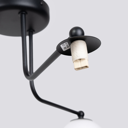 Lampa Wisząca Sufitowa Żyrandol 3x G9 Czarna Biała Astral French Sky SL.1662 Sollux