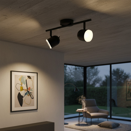 Lampa sufitowo-ścienna ruchoma regulowana 8.4W LED RAWI2 czarny 3000K GOLDLUX