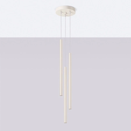 Lampa Wisząca Sufitowa Zwis Tuba Spot 3x G9 Beżowa Pastelo Ocean Green SL.1515 Sollux