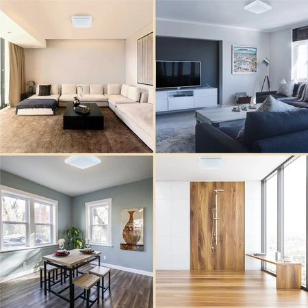 Plafon LED Lampa Sufitowa Ścienna Kwadratowa 24W 4000K 33cm IP44