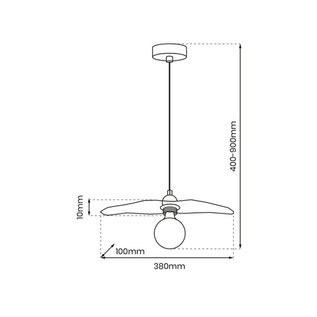 Lampa Wisząca Sufitowa FARFALLA 1xE27 60W Milagro