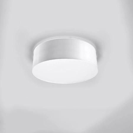 Lampa Sufitowa Plafon E27 Okrągła Biała Minimalistyczna Arena Sollux