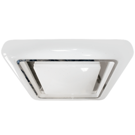 Plafon LED Lampa Sufitowa Natynkowa Chrom kwadratowy CAMERON 38W 43 cm CCT + Pilot Milagro