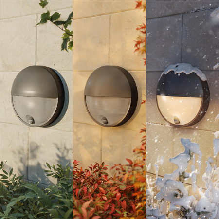 Kinkiet Ogrodowy Lampa Zewnętrzna Elewacyjna 4.3W 800lm 2700K Ciepła IP44 Antracyt z Czujnikiem Ruchu UltraEfficient Capricorn Philips